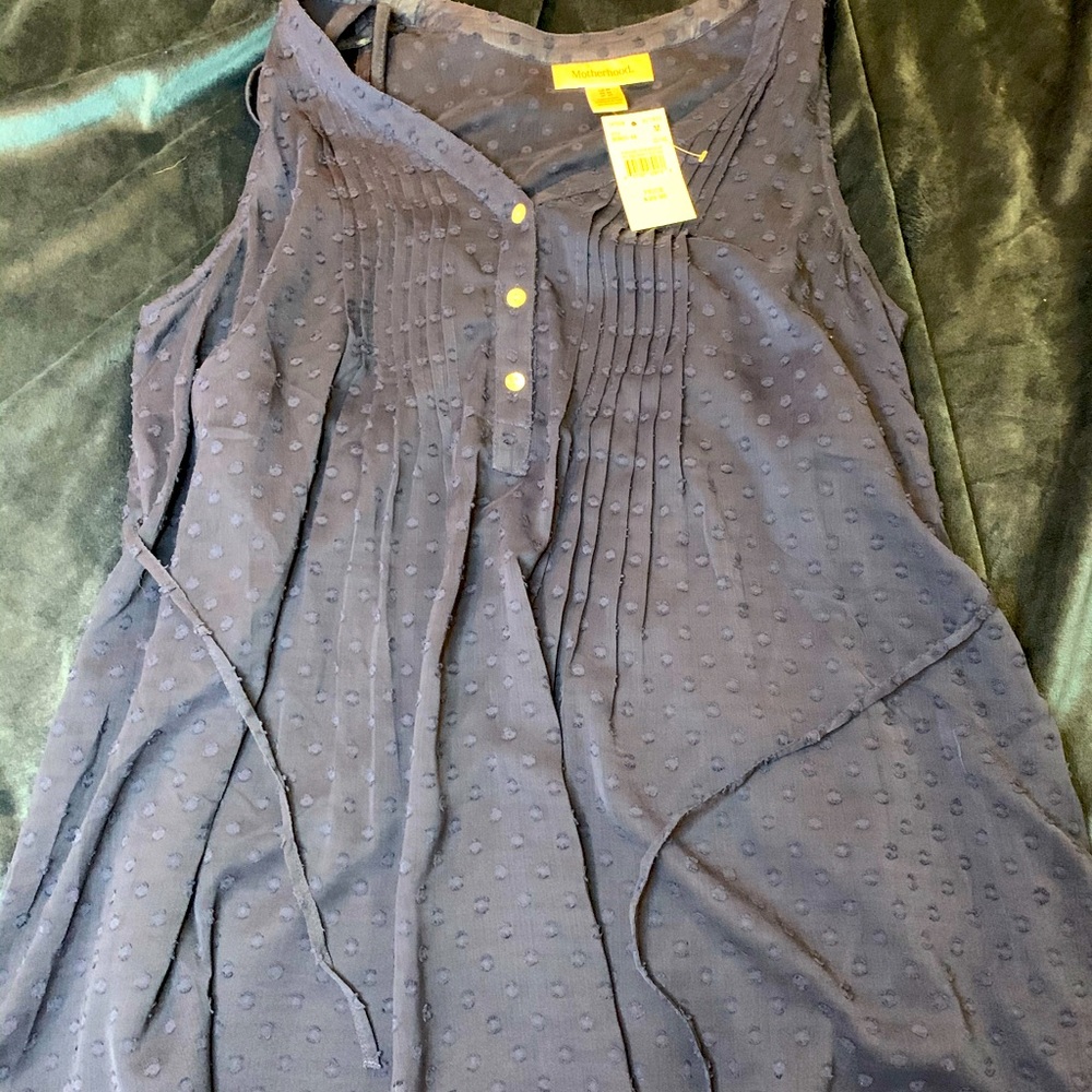 Dark Blue Maternity Blouse
